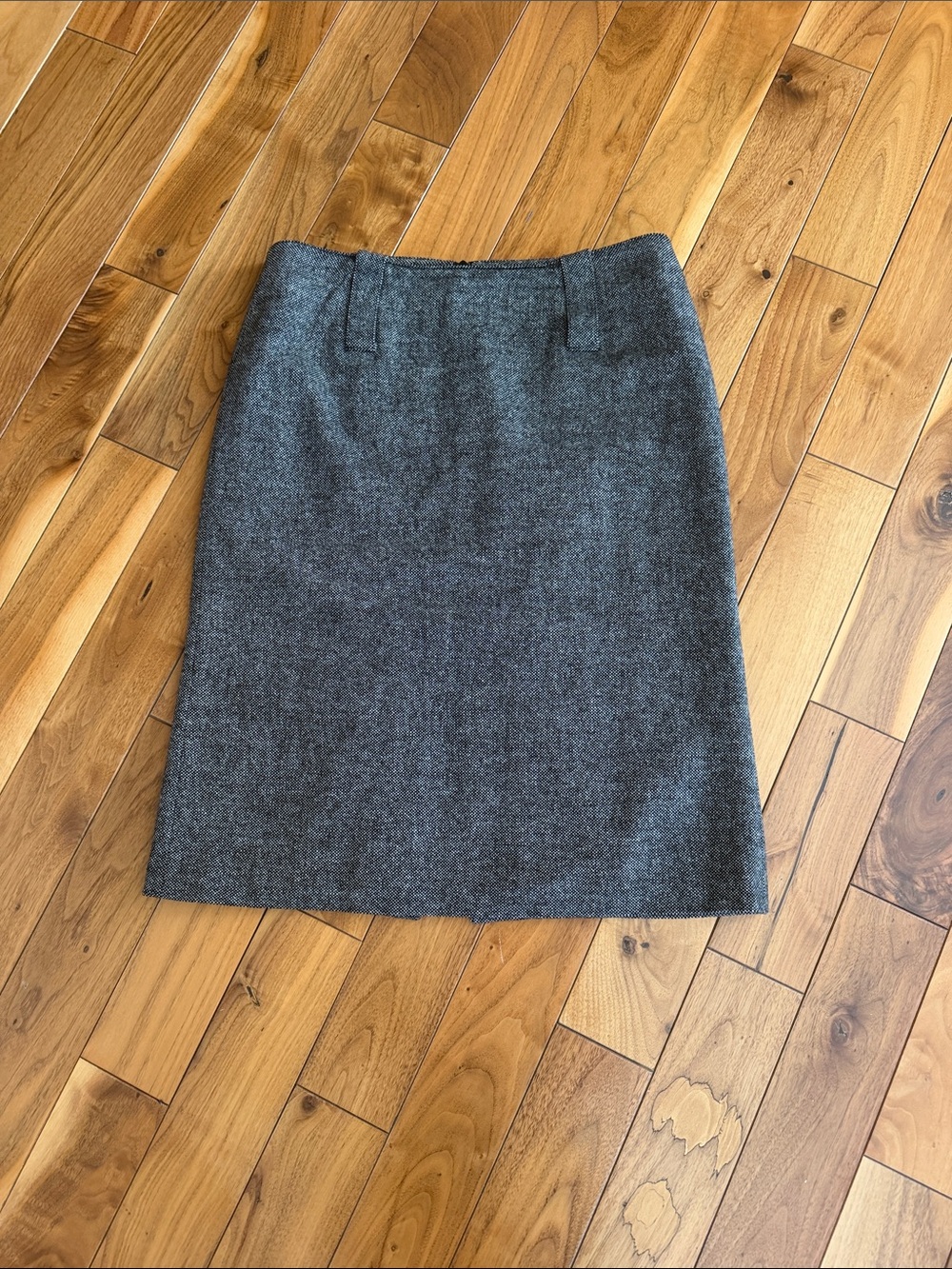STRENESSE Charcoal Gray Wool Pencil Skirt